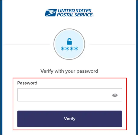 Type in the Self-Service Password and click on the Verify button.